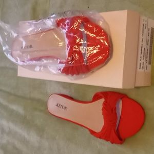 Brand new tangerine sandals